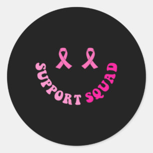 Adesivo Redondo Groovy Support Squad Breast Cancer Sensibilização