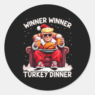 Adesivo Redondo Groovy Xmas Trump Vencedor Turco Janta