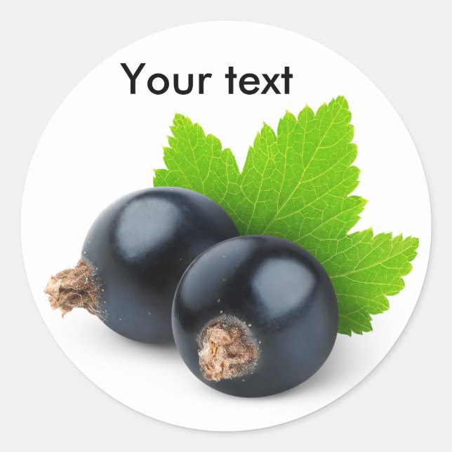 Adesivo Redondo Groselhas pretas (Frente)