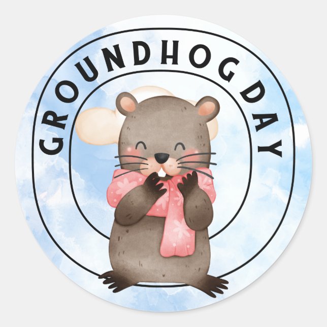 Adesivo Redondo Groundhog (Frente)