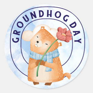 Adesivo Redondo Groundhog