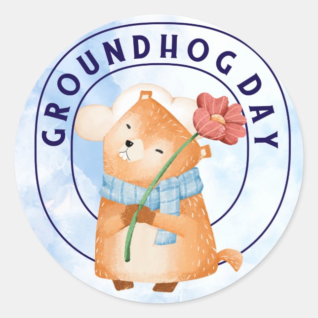 Adesivo Redondo Groundhog (Frente)