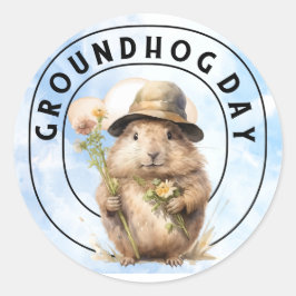 Adesivo Redondo Groundhog