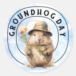 Adesivo Redondo Groundhog