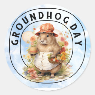 Adesivo Redondo Groundhog
