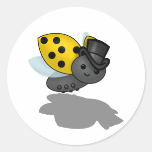 Adesivo Redondo Groundhog Day Ladybug