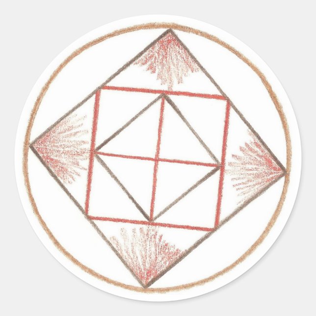 Adesivo Redondo Grounding Mandala (Frente)