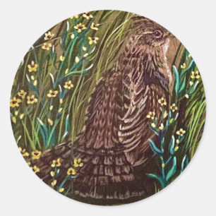 Adesivo Redondo Grouse Sticker