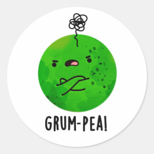 Adesivo Redondo Grum-pea Funny Veggie Pun