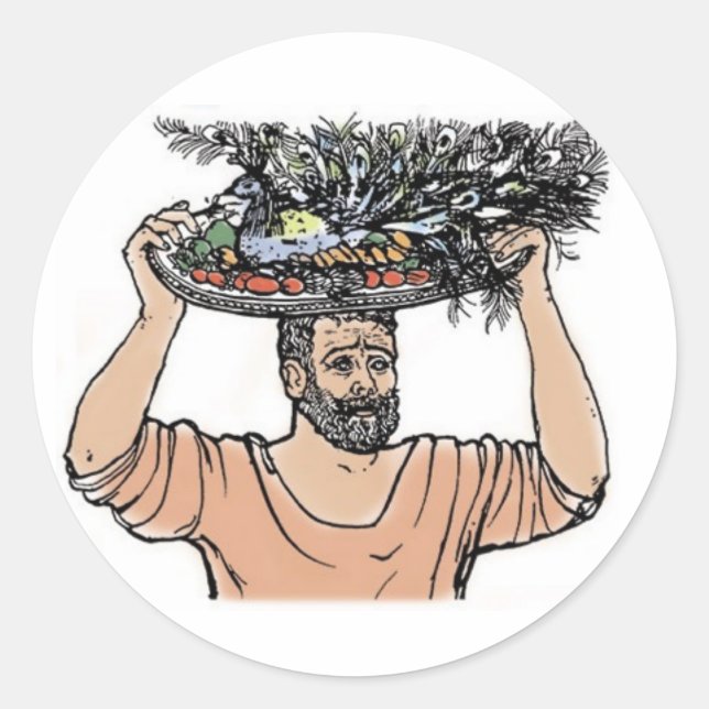 Adesivo Redondo Grumio com pavão (Frente)