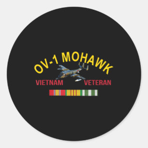 Adesivo Redondo Grumman Ov-1 Mohawk Vietnam Veteran Ov-1