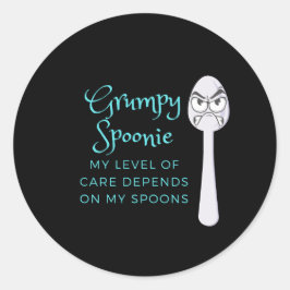 Adesivo Redondo Grumpy Spoonie