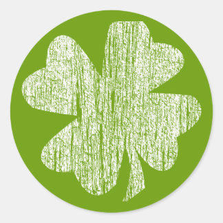 Adesivo Redondo Grunge Shamrock