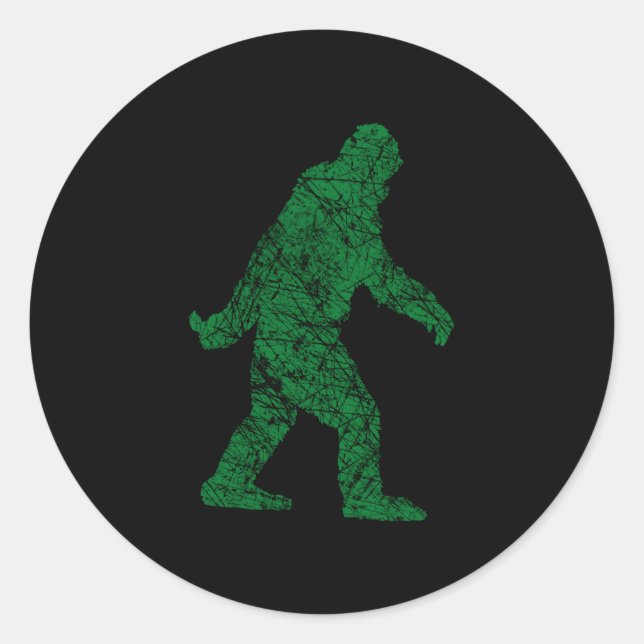 Adesivo Redondo Grunge Squatchin (Frente)