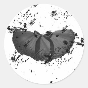 Adesivo Redondo Grunge Tutu