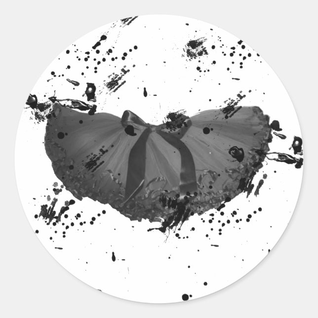 Adesivo Redondo Grunge Tutu (Frente)