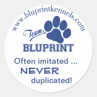 Adesivo Redondo Grupo BluPrint Sticker: Muitas Vezes Imitado Nunca