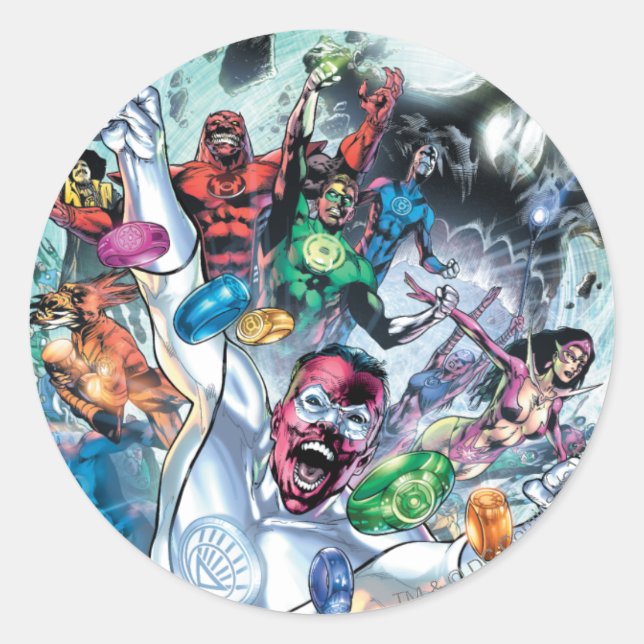 Adesivo Redondo Grupo Corp com Anéis (Frente)