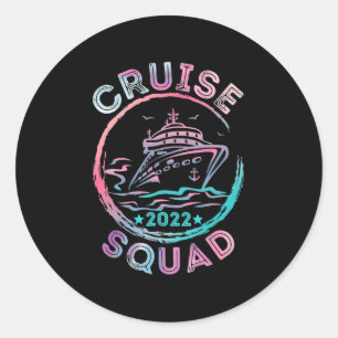 Adesivo Redondo Grupo Da Família Cruise Squad 2022 Com Ancho