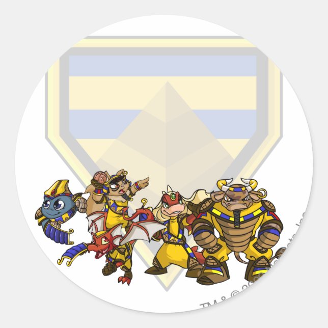 Adesivo Redondo Grupo de Deserto Perdido por Equipe (Frente)