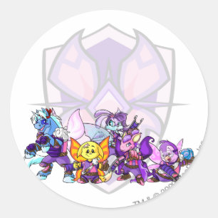 Adesivo Redondo Grupo de Faerieland da equipe