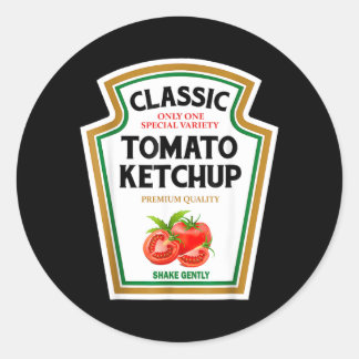 Adesivo Redondo Grupo de Fantasia de Halloween DIY Vermelho Chup