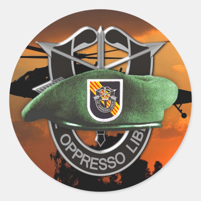 Adesivo Redondo Grupo de forças especiais 5 (Frente)