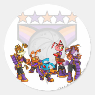 Adesivo Redondo Grupo de Kreludor da equipe