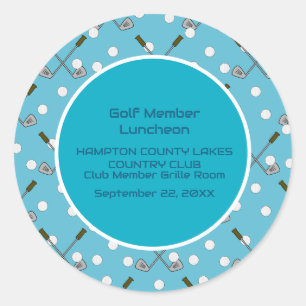Adesivo Redondo Grupo do Partido Golf Stickers Golf Balls Clusters