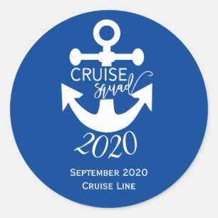 Adesivo Redondo Grupo Familiar Cruise Squad Viagem Personalizada