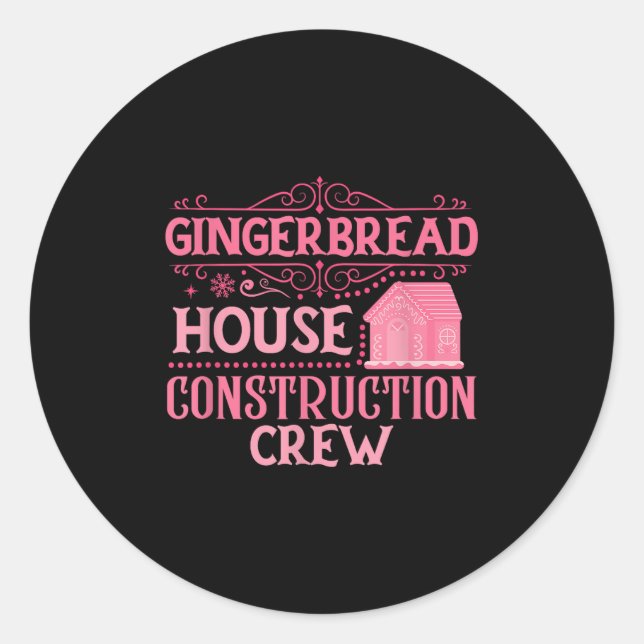 Adesivo Redondo Grupo Gingercake House Crew Xmas Christmas Cookie (Frente)