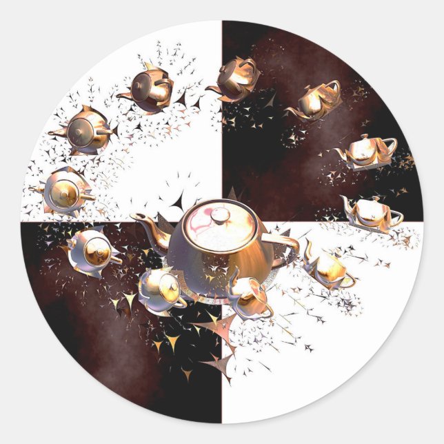 Adesivo Redondo Grupo Teapot (Frente)