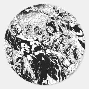 Adesivo Redondo Grupo verde da lanterna