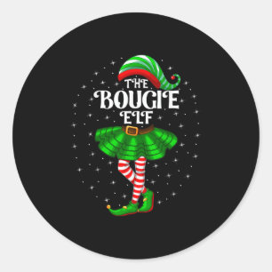 Adesivo Redondo Grupo Xmas Que Combina Mulheres Meninas Bougie Elf