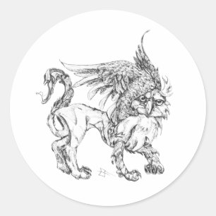 Adesivo Redondo Gryphon