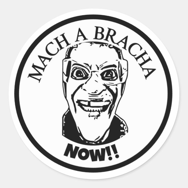 Adesivo Redondo Gshmak Mach A Bracha Stickers (Frente)