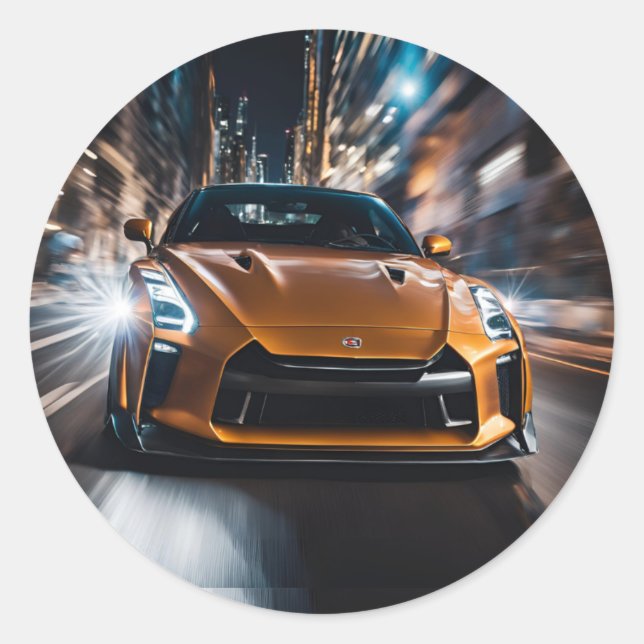 Adesivo Redondo GT-R Tokyo nissan car japan japanese wangan (Frente)