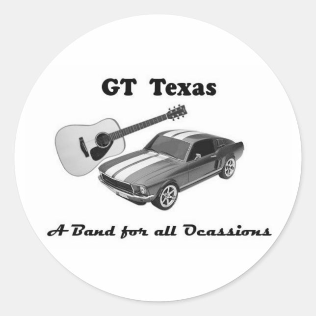 Adesivo Redondo GT Texas Stickers (Frente)