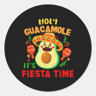 Adesivo Redondo Guacamole Cinco De Mayo Mexicano Fiesta Gift Mens