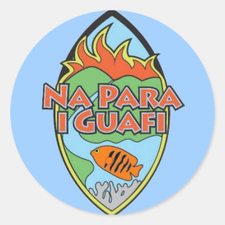 Adesivo Redondo Guam - Stickers