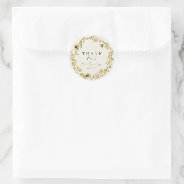 Adesivo Redondo Guarda-chuva de Flor Silvestre Baby to Bee Daisy O (Bolsa)