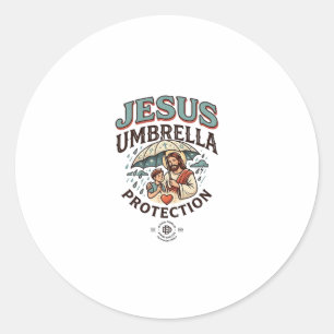 Adesivo Redondo Guarda-Chuva Jesus Proteção Guarda-Chuva Jesus Pro