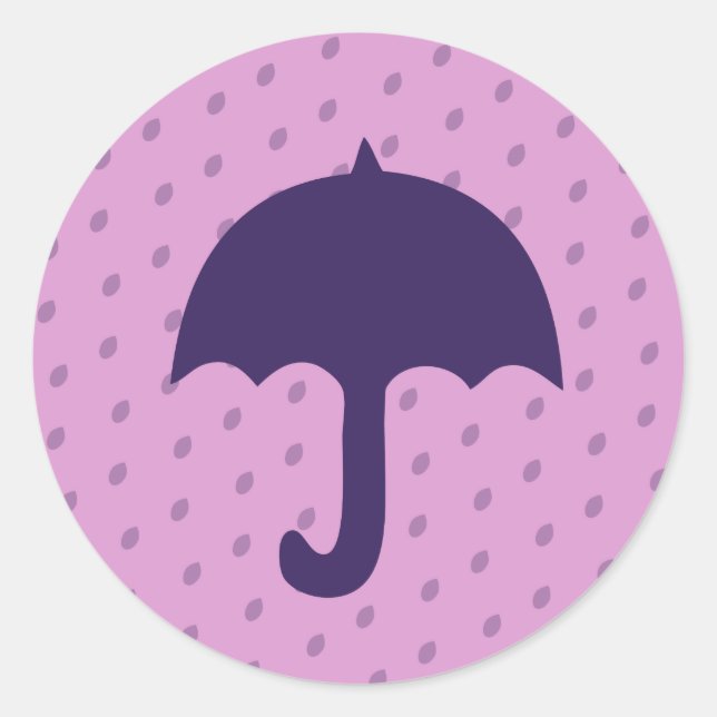 Adesivo Redondo Guarda-chuvas Roxo (Frente)
