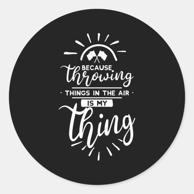 Adesivo Redondo Guarda de inverno Guarda de projeção Piada (Frente)