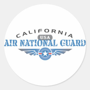 Adesivo Redondo Guarda Nacional da California Air