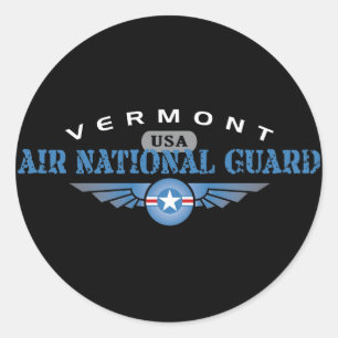 Adesivo Redondo Guarda Nacional da Vermont Air