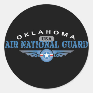 Adesivo Redondo Guarda Nacional de Oklahoma Air