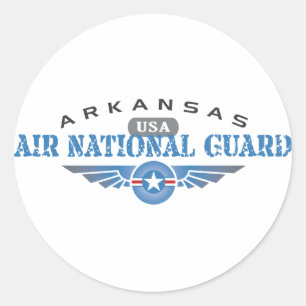 Adesivo Redondo Guarda Nacional do Arkansas Air
