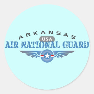 Adesivo Redondo Guarda Nacional do Arkansas Air