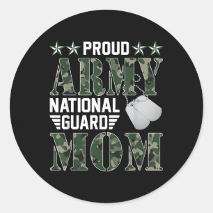 Adesivo Redondo Guarda Nacional do Exército Orgulhoso Mãe Família 